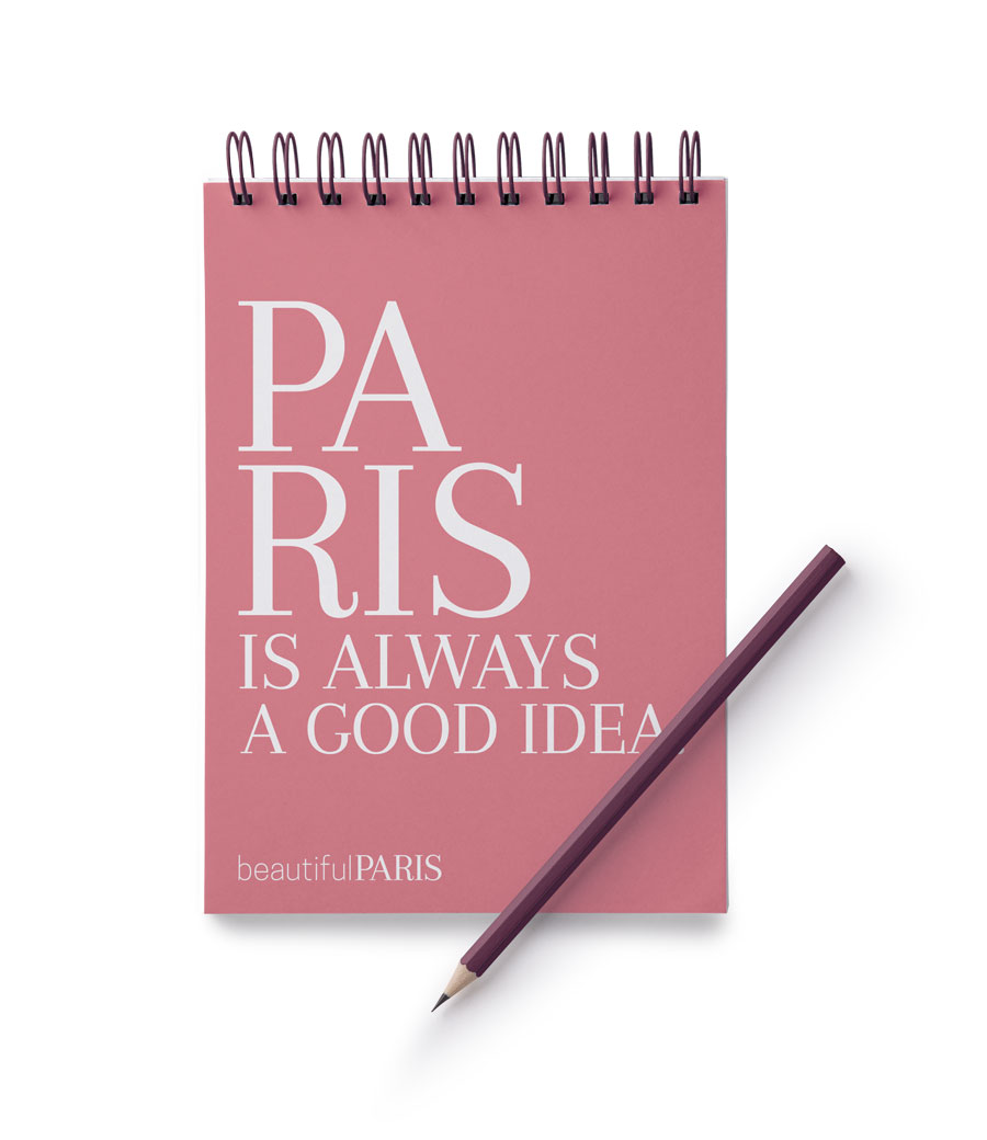 Beautiful Paris supporting elements: Notepad