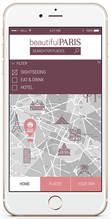 Beautiful Paris App: Screen 3