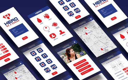 Hero, Be a Donor: Mobile Screen Mockup