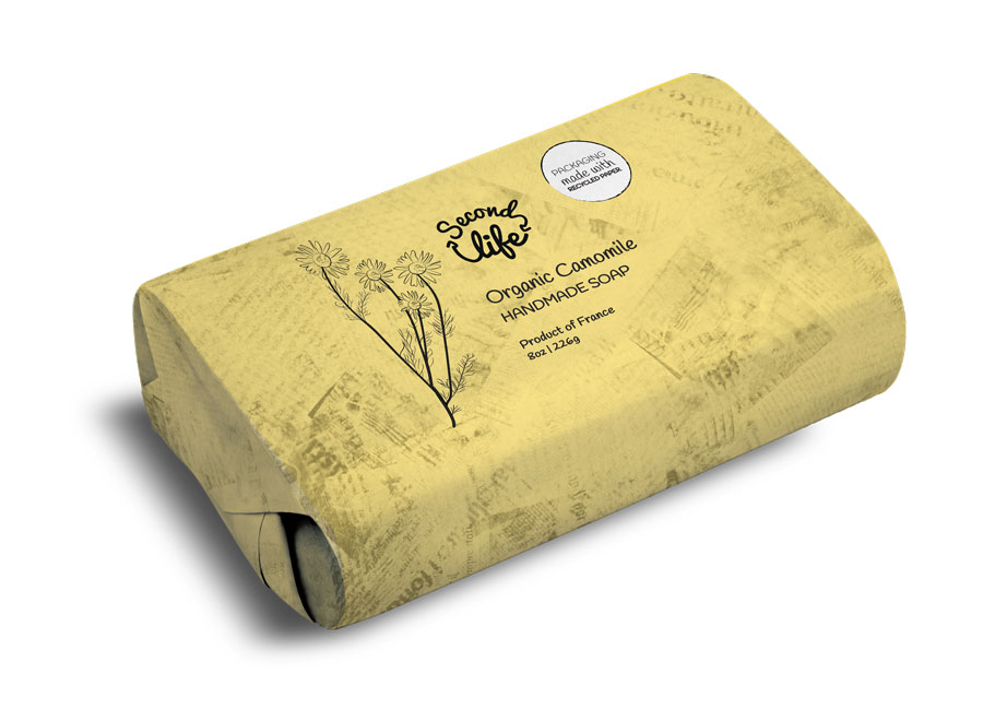 Second Life: Camomile packaging bar soap