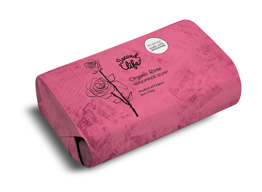 Second Life: Rose packaging bar soap