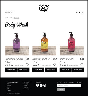 Second Life comp: body wash page