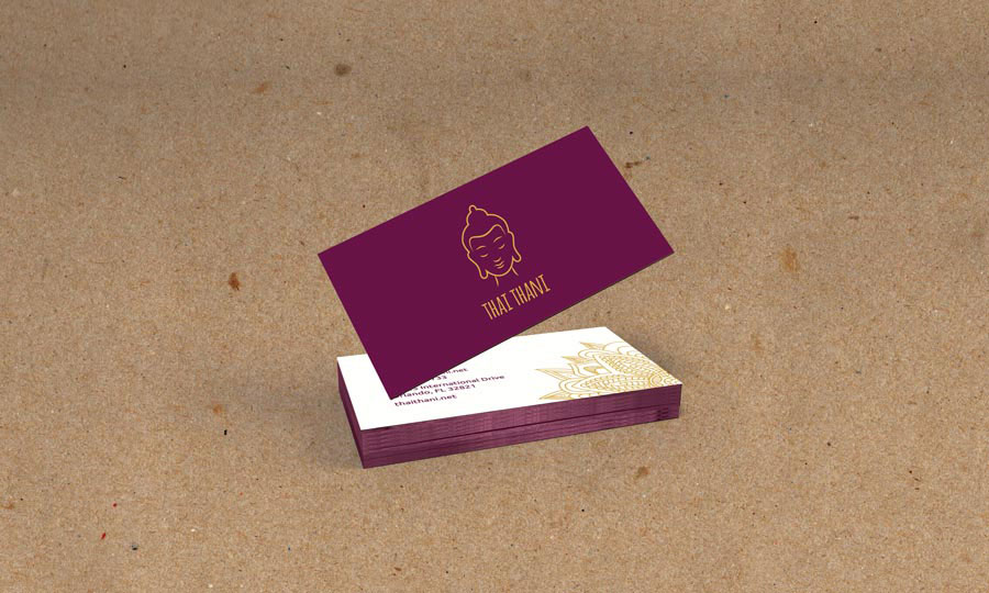 Thai Thani Restaurant business card Mockup