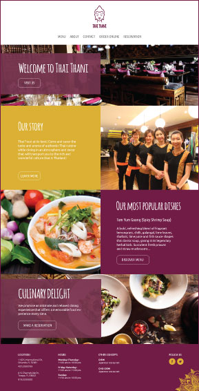 Thai Thani Restaurant comp: home page