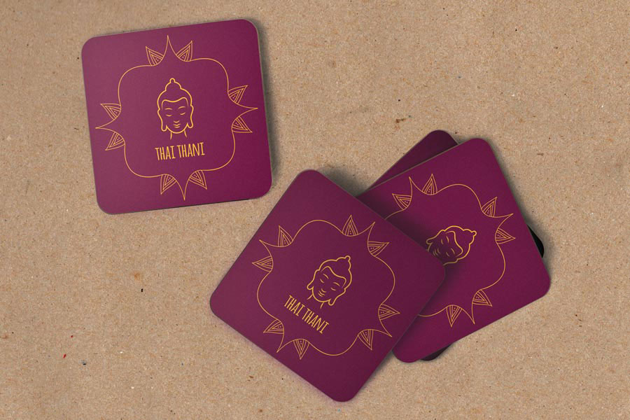 Thai Thani Restaurant Coasters Mockup